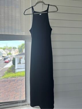 Old Navy Classic Black Halter Maxi Dress
